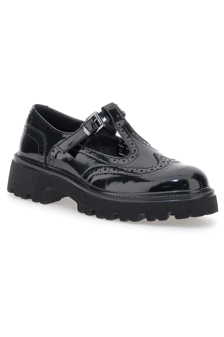 Mary Jane nere in vernice con fondo carrarmato Capsule BT251123006-PITTARELLO