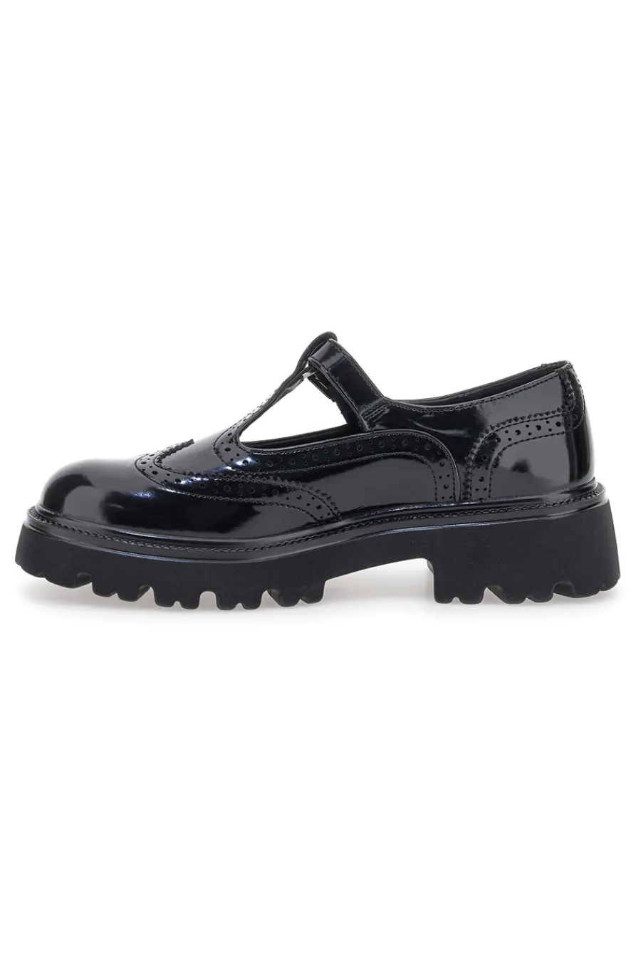 Mary Jane nere in vernice con fondo carrarmato Capsule BT251123006-PITTARELLO