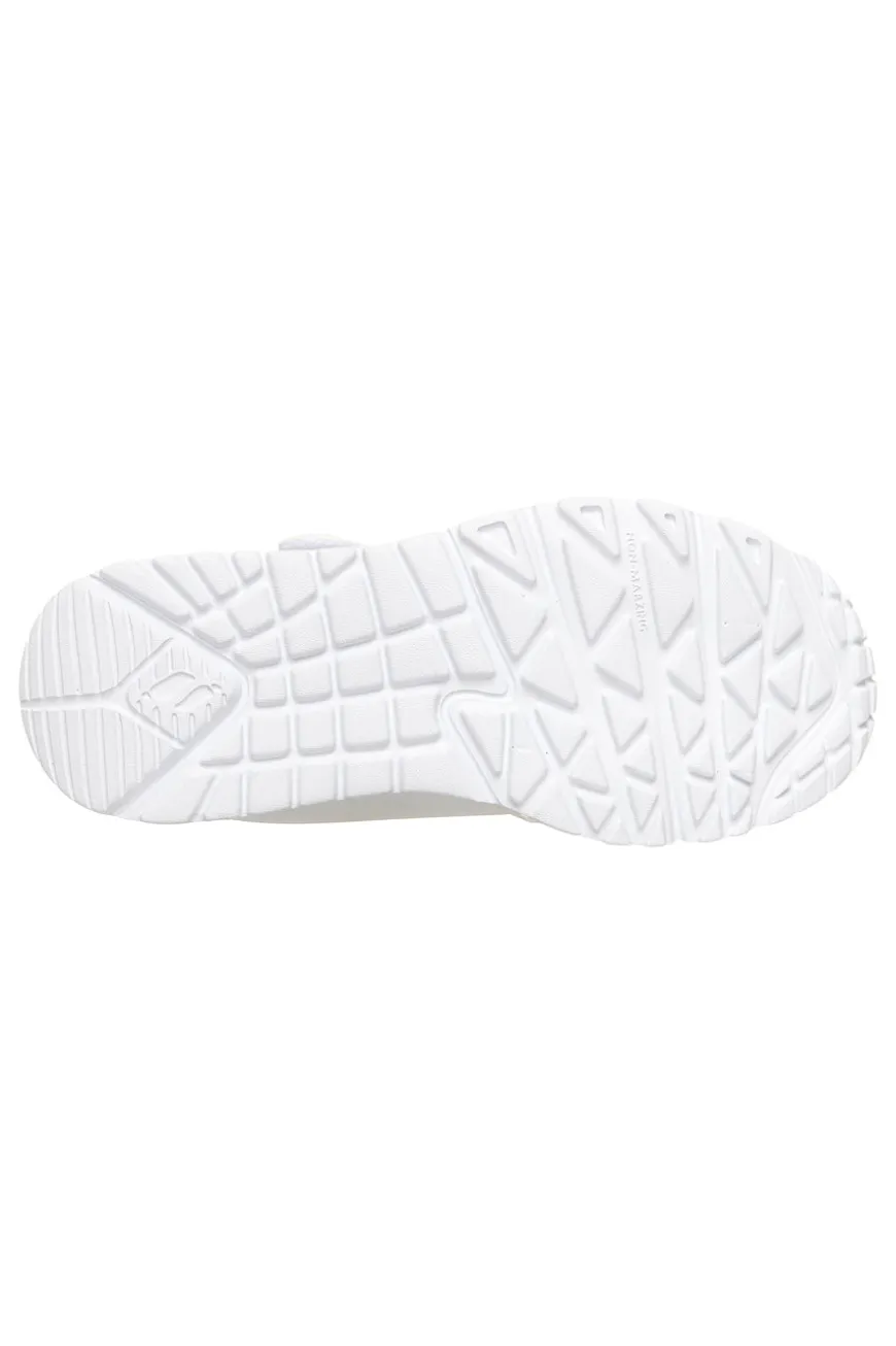 Mädchen weiße Turnschuhe Skechers Uno Lite Star Icon