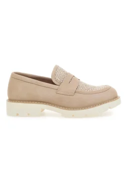 Mocassini beige con bocca di leone e Suola Bianca KMD25S15G-LE HAVRE PARIS Hot