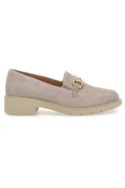 Mocassini Beige con Morsetto Dorato 21216-MIO TEMPO Clearance