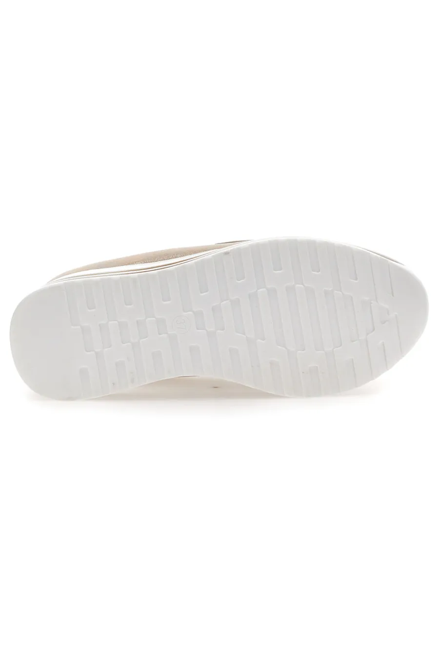 Mocassini Beige Con Morsetto Oro e Platform 42-ENERGY Outlet