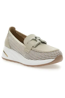 Mocassini Beige con Tomaia Traforata H82232LF14-MIO TEMPO Outlet
