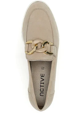 Mocassini Beige Vera Pelle 2301-PITTARELLO ACTIVE New