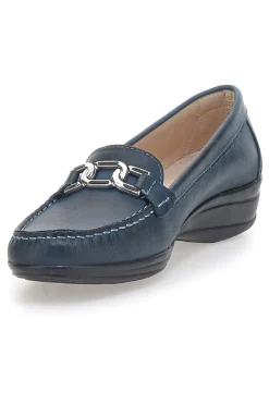 Mocassini Blu Con Accessorio Argentato 8134-PITTARELLO FOCUS Online