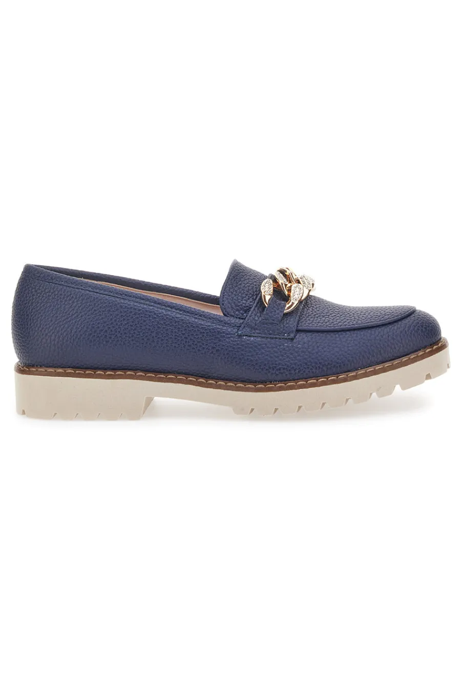 Mocassini Blu con Catenella 3640-PITTARELLO GLAM