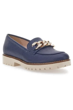 Mocassini Blu con Catenella 3640-PITTARELLO GLAM