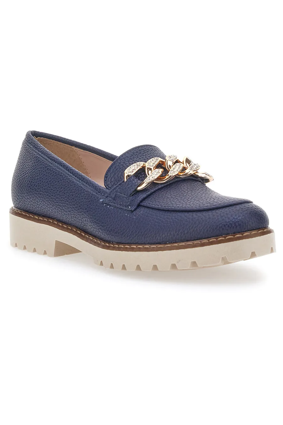 Mocassini Blu con Catenella 3640-PITTARELLO GLAM