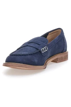 Mocassini blu con dettaglio decorativo KMD26W40-LE HAVRE PARIS Clearance