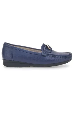 Mocassini Blu Con Dettaglio Oro 3170-PRIMA RIGA Online
