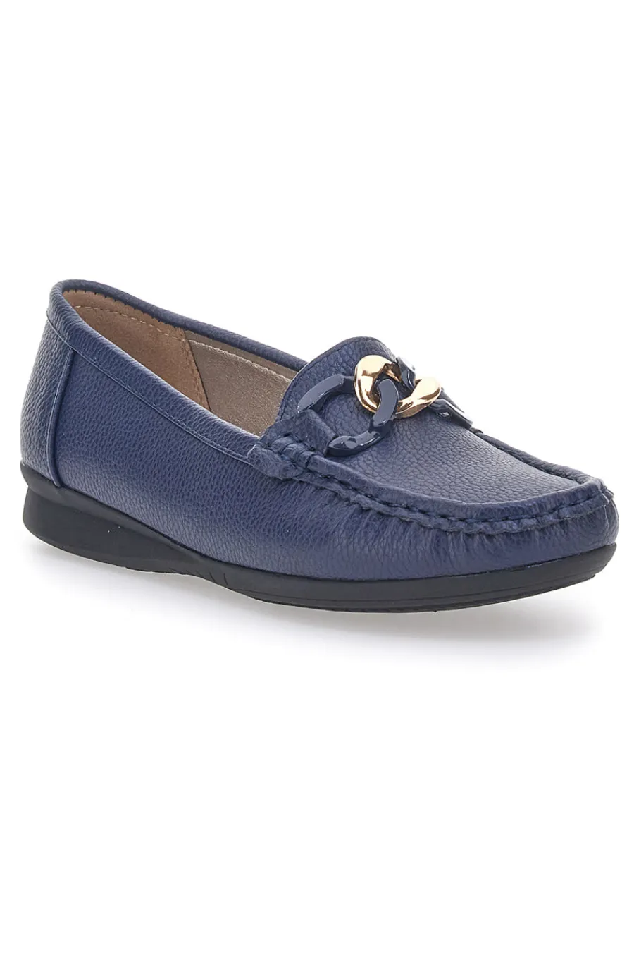 Mocassini Blu Con Dettaglio Oro 3170-PRIMA RIGA Online