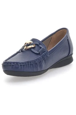 Mocassini Blu Con Dettaglio Oro 3170-PRIMA RIGA Online