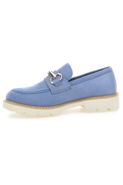 Mocassini Blu con Suola a Contrasto Bianca BL602915-LE HAVRE PARIS Clearance
