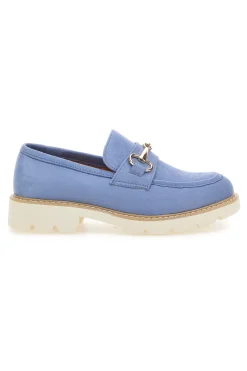 Mocassini Blu con Suola a Contrasto Bianca BL602915-LE HAVRE PARIS Clearance