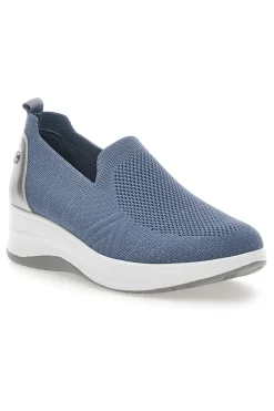 Mocassini Blu con Tomaia in Mesh e Platform 41 IC-INBLU