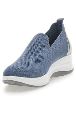 Mocassini Blu con Tomaia in Mesh e Platform 41 IC-INBLU