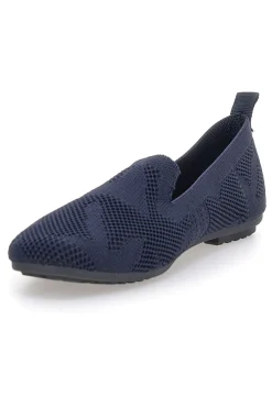 Mocassini blu in tessuto con soletta morbida PRESZ32-THE FIRST New