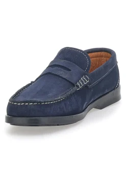 Mocassini Blu In Vera Pelle 102-LONGFORD Best