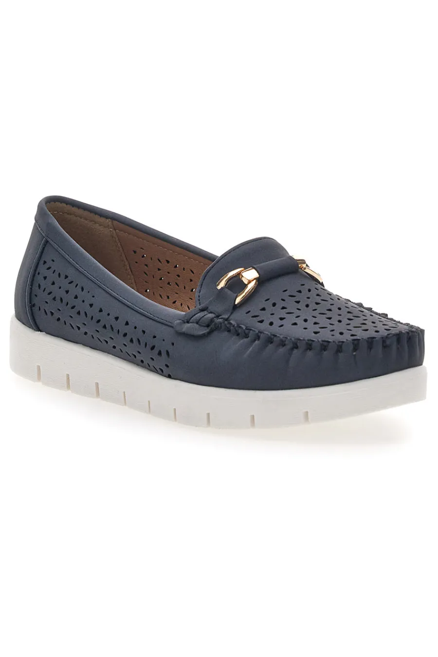Mocassini Blu Traforati 3178-PRIMA RIGA New