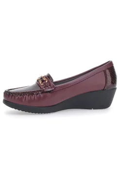 Mocassini Bordeaux Con Zeppa 9024-MIO TEMPO Discount