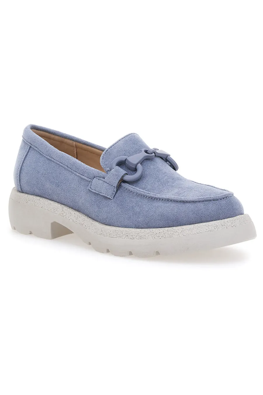 Mocassini Celeste Pastello Con Morsetto 230054-LE HAVRE PARIS Outlet