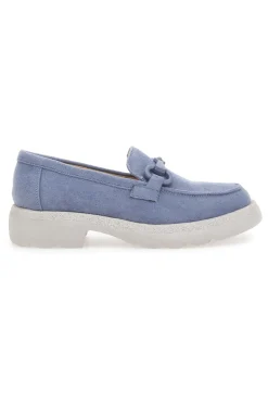 Mocassini Celeste Pastello Con Morsetto 230054-LE HAVRE PARIS Outlet