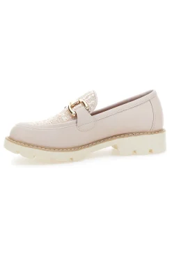 Mocassini Cipria con Fibbia Dorata e Suola Bianca KMD25S1K-LE HAVRE PARIS Discount