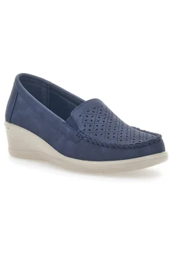 Mocassini con Zeppa Blu Navy 4320-PRIMA RIGA