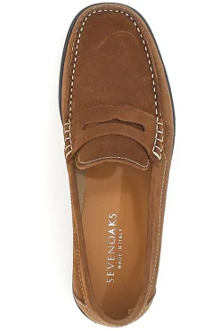 Mocassini Marroni In Vera Pelle Made In Italy 195-SEVENOAKS Clearance