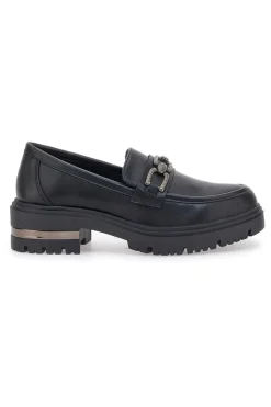 Mocassini Neri Con Catenina Oro 1301-ENERGY Discount