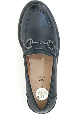 Mocassini neri con morsetto decorativo 666K01-LE HAVRE PARIS Clearance