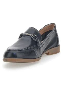 Mocassini Neri Con Morsetto Metallico 01 M-PITTARELLO LOOK Online