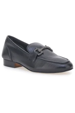 Mocassini Neri con Morsetto Made in Italy in Vera Pelle A600102-PITTARELLO GLAM