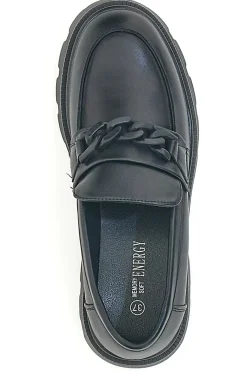 Mocassini neri con platform e morsetto frontale 445-ENERGY Discount