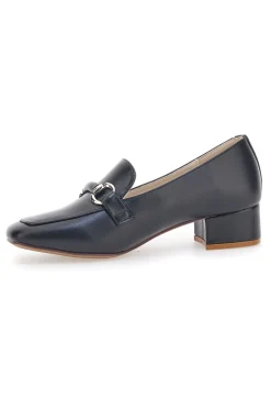 Mocassini Neri Con Tacco e Punta Quadrata Da Donna 1400-ENERGY New
