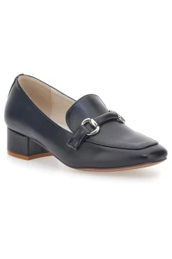 Mocassini Neri Con Tacco e Punta Quadrata Da Donna 1400-ENERGY New