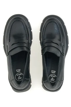 Mocassini Neri Con Tacco 91179-GALIA Sale