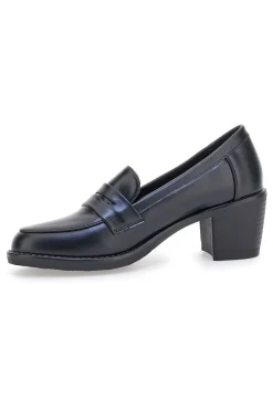 Mocassini neri con tacco largo e mascherina PMM24923-TALEMI Discount