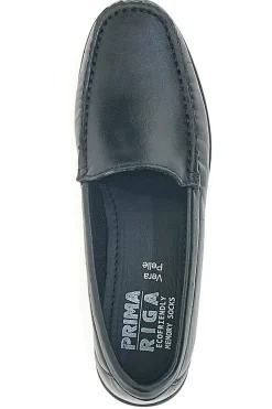 Mocassini Neri Ecofriendly in Vera Pelle 5000-PRIMA RIGA Best