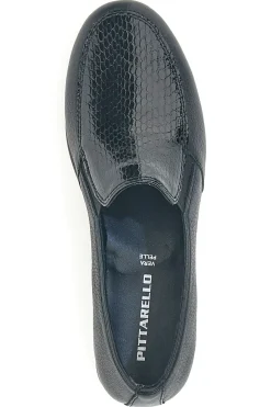 Mocassini neri in pelle con zeppa e memory foam 11999-PITTARELLO Best