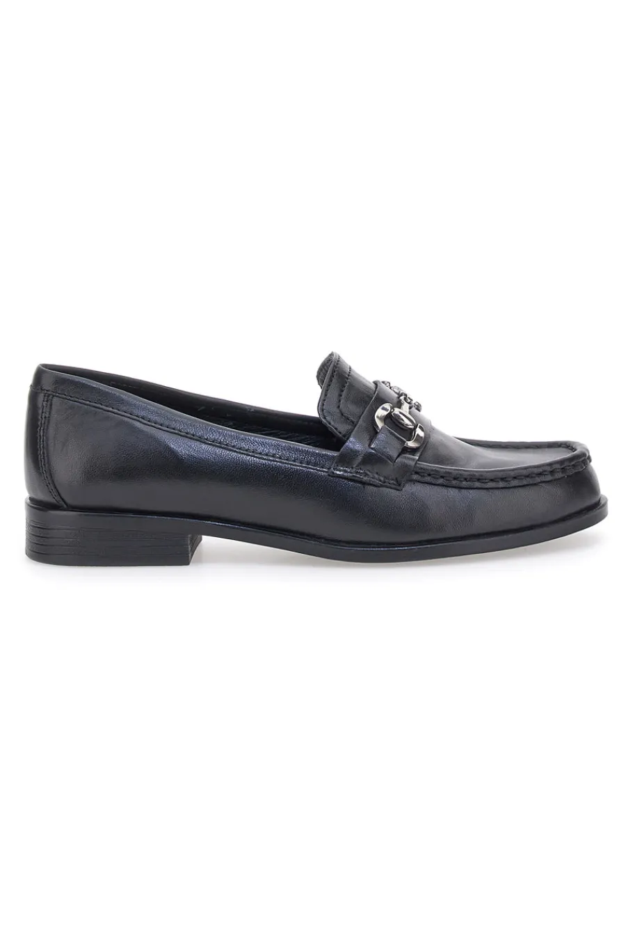 Mocassini Neri in Vera Pelle con Morsetto 4782-PITTARELLO FOCUS Discount