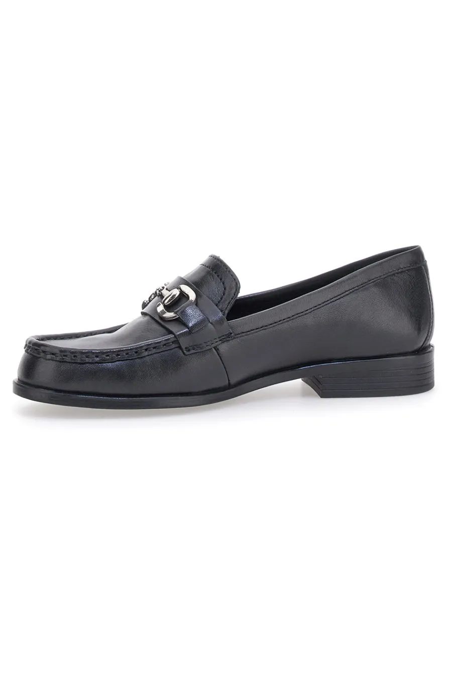 Mocassini Neri in Vera Pelle con Morsetto 4782-PITTARELLO FOCUS Discount