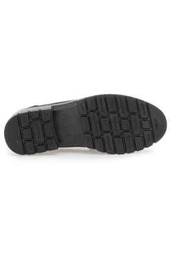 Mocassini neri vegan effetto scamosciato con catena J535576-ECO BIO Clearance