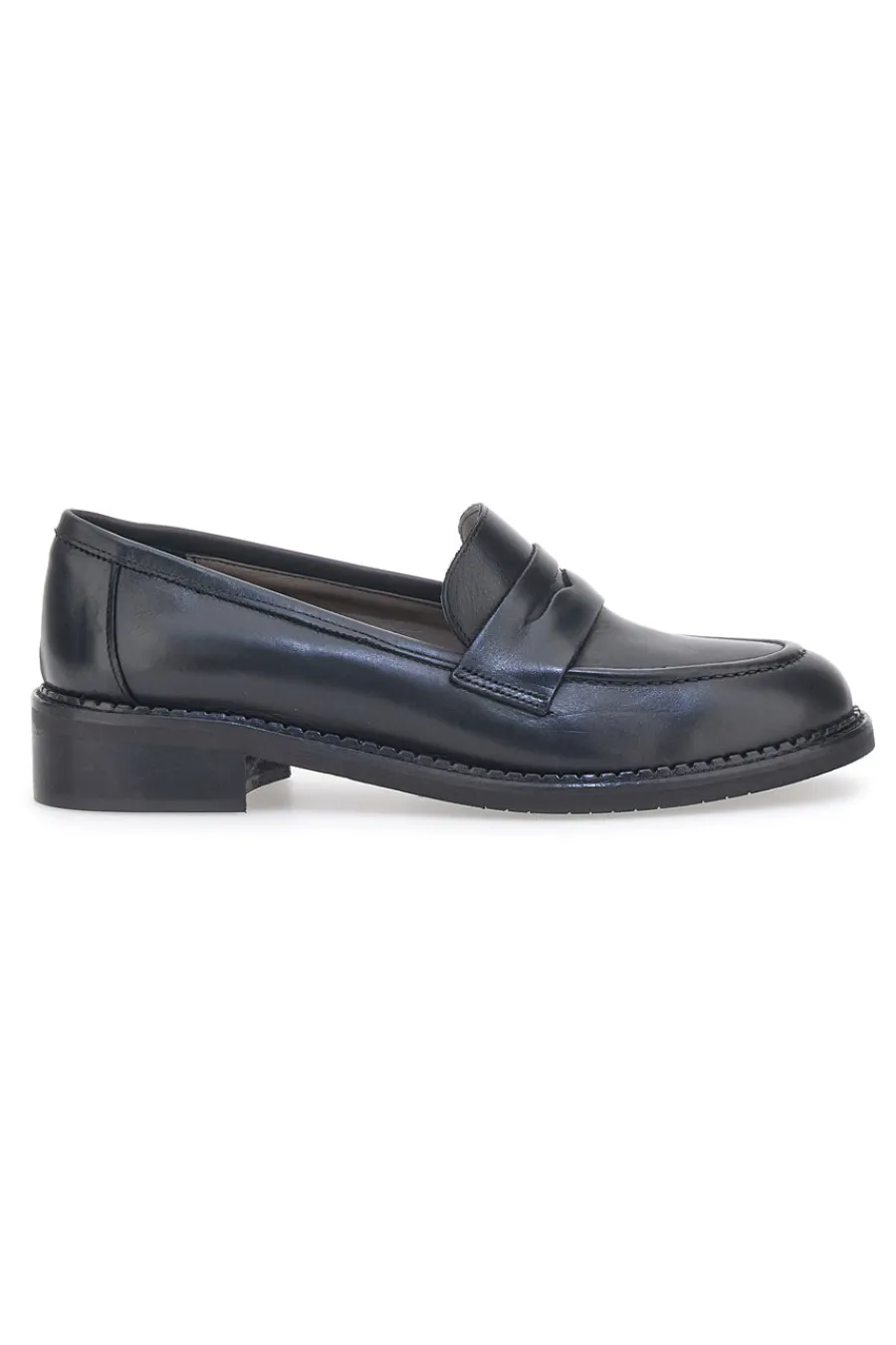 Mocassini 3022 Neri Vera Pelle-PITTARELLO LOOK Outlet