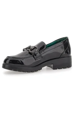 Mocassini Vegan Neri Lucidi con Morsetto J52323M6-ECO BIO Clearance