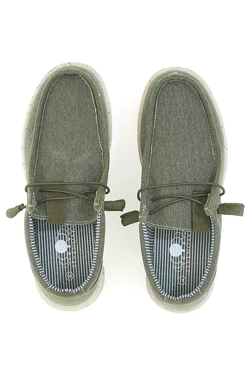 Mocassini verde con laccio elastico SEVENOAKS PK1147O