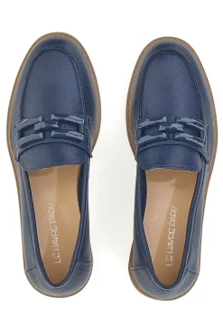 Mocassino Blu con Catenella 526818-LE HAVRE PARIS Clearance