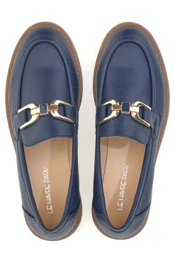 Mocassino Blu con Catenella Oro 1134-LE HAVRE PARIS