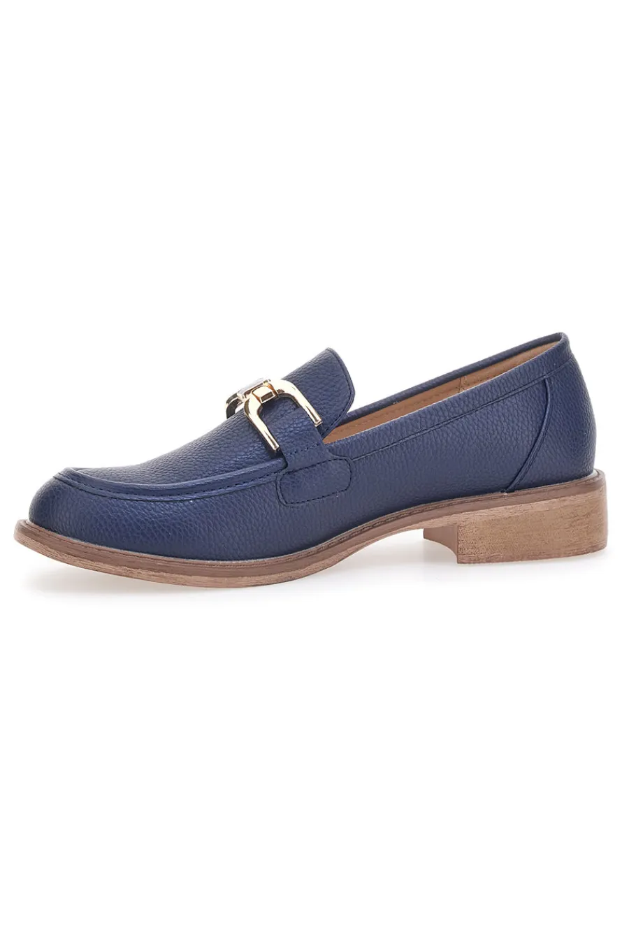 Mocassino Blu con Catenella Oro 1134-LE HAVRE PARIS