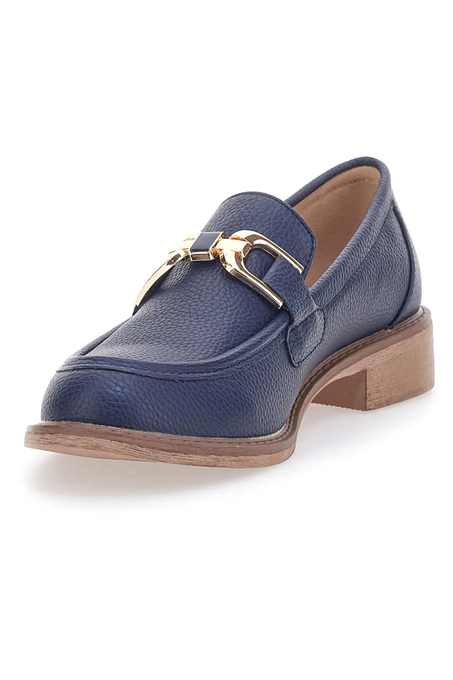 Mocassino Blu con Catenella Oro 1134-LE HAVRE PARIS